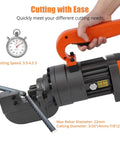 Handheld Electric Cutter For Metal Cutting Tool Portable Cutting Saw Lightweight Multi Material Cutter For Iron, Aluminum, Steel Great For DIY Projects And Job Sites Easy To Use. Cutting rebar up to 22mm with orange handle
