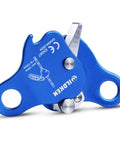 Climbing Ascender Belay Device Rope Grab For Rock Climbing And Mountaineering, Lightweight Magnesium Alloy Gear, Blue, Fits 8-13 Mm Rope