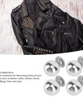 Set Of 50 Round Rivet Kits With Solid Iron 8mm Ball Rivets And 6mm Screws multifunction studs on black leather jackets