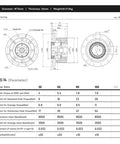 Technical drawing and specifications of CS14 II Harmonic Drive Reducer CSF14 II Strain Wave Gear Reducer for stepper motor