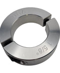 Two Pack Split Shaft Collar Clamp Set Built To Last Heavy Duty 2.625 Inch Outside Diameter Aluminum With 1.625 Inch Bore 0.688 Inch Thick Two Piece Design Includes Screws Made In USA split shaft collar clamp, 1.625 in bore, 2.625 in OD