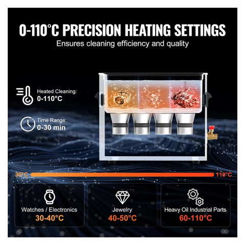 High Power 40Khz Ultrasonic Cleaner Machine For Automotive Car Parts And Injector Carburetor Washing Bath Tank With Heating And Timer Function