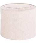Super Easy Linen Drum Lampshade With Spider Fitter 16 Inch Top 16 Inch Bottom 12 Inch High Fits Table Bedside Floor Lamps Modern Classic Style For Home Decor Replacement Shade, linen fabric close-up view.