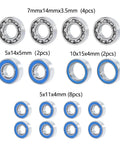 Axial 1To10 RC Car Bearing Kit Blue Sealed Bearings 16Pcs Upgrade Parts for SCX II AR44 90046 Slick Spin Low Friction