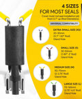 Six Pack Hydraulic Seal Installation Tools Set With Four Size U Cup Seal Installers And Upgraded Twistor Handle for rod seals