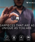 25 Decibel Noise Reduction Earplugs Custom Molded Reusable Hearing Protection for Noise Sensitivity and Flights, white.