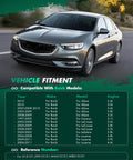 Front view of Buick sedan with vehicle fitment details for 2pcs Front Wheel Hub Bearing 513121 Pack.