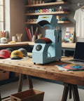 Automated Cap Heat Press Machine With Electric Drive For Smooth Repeating Jobs Dual Platens in a workspace with hats.