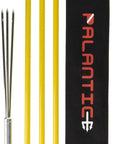 7 Ft Travel Pole Spear With Adjustable Length 3-Piece Fiberglass Build Paralyzer Tip And 3 Prong, Carry Bag, Yellow Rods