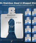 Pro Grade Stainless Steel Slotted Shim Kit With 3X3 Inch Metal Sheets And Hella Precise Thicknesses for precise machine setup