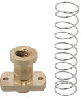 2 Pack Anti Backlash Spring Loaded Nut Elimination Gap Brass Nuts Upgrade Kit For Z Axis On T8 Lead Screw Compatible With Ender 3 S Pro V2 And CR-10 Tornado 3D Printers Delivers Smoother More Precise Printing And Less Wobble, brass nut and spring