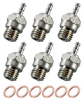 Six Pack N4 Hot Glow Plugs No 4 For Nitro RC Engines Glow Plug Set Fits OS Traxxas HPI Kyosho with six plugs and washers