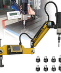 Heavy Duty Electric Tapping Machine With A Smooth 312 Rpm Drive And A Bendable One Meter Flex Arm For No Sweat Threading, showing flexible arm and control panel.