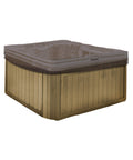 Customizable 18 Oz Waterproof Hot Tub Cover With Elastic Hem For Snug Fit, Weather Resistant Outdoor Square Spa Cover In Coffee