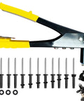 Hella Tough Kayak Rivet Gun Kit With 18 Pcs Waterproof Tri Grip Rivets and Extended Nose manual tool with rivets.
