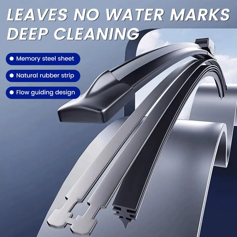Premium 22 Inch Beam Wiper Blades For Chevy Avalanche Silverado Suburban Tahoe Exact Oem Replacement showcasing natural rubber strip and flow guiding design.