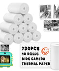 940 Piece Kids Camera Paper Roll Refill For Instant Print Camera And Mini Printer BPA Free Kid Friendly Thermal Paper Safe For Kids High Quality Paper For Fun Snap And Print Memories, 10 rolls