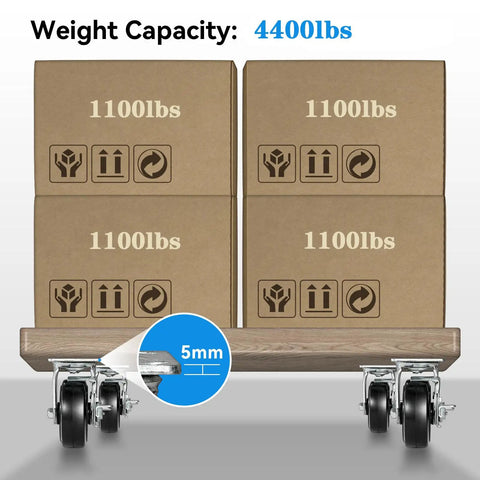 Rock Solid Eight Inch Rubber On Cast Iron Industrial Casters Set Of Four delivering a sweet rolling ride under heavy boxes.