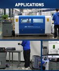 Heavy Duty 1200W Laser Smoke Purifier And Fume Extractor With Auto Backflush Plus H13 True HEPA Filter used in a workshop setting.