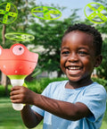 Child playing with Disc Launcher And Catcher Toy For Outdoor Fun Ideal For Backyard Play And Family Time Flying Disc Spinner Helicopter Game