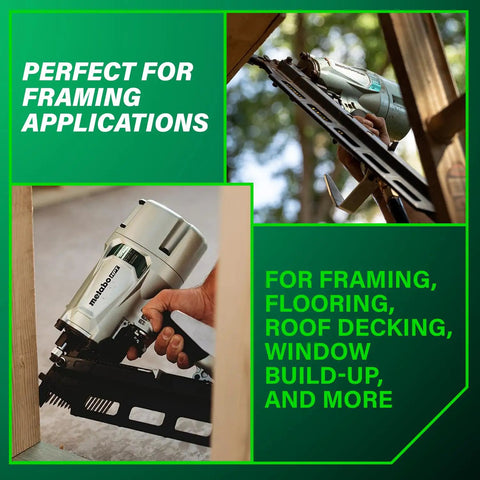 Beast Pro Grade Framing Nailer For Flooring And Roof Decking, Pneumatic Power Tool with User Holding NR83A5 in Action