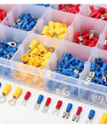 Grab This Epic 1200 Piece Assortment Kit Featuring Insulated Ring Fork Spade Terminal Butt Crimp Connectors Galore For Total Wire Hacking And Electrical Wiring Jobs That Are Totally Awesome. 1200-piece plastic terminal kit with red blue yellow crimp connectors