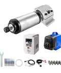 Beefed Up 3KW 100mm Water Cooled CNC Spindle Motor Kit With 220V VFD 3.7KW Clamp Mount Water Pump And Tubing ER20 Collets