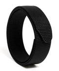 No Metal Buckle Nylon Belt One And Three Eighths Inch Wide No Scratch Hook And Loop Closure TSA Approved, rolled view
