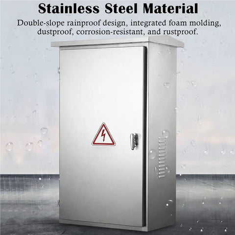 Heavy Duty 304 Stainless Steel Waterproof Electrical Box Enclosure For Street Lighting Weatherproof Junction Chest And Control Panel Cabinet Outdoor Grade