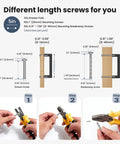 30 Pack 5 Inch Hole Center Kitchen Cabinet Handles Solid Zinc Alloy Square Drawer Pulls Matte Black Heavy Duty Rugged Durable Cabinet Hardware For Kitchen Bath Dresser And Furniture Built To Last And Easy To Install screws diagram and installation steps