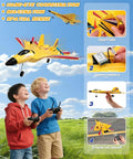 Children flying F22 RC Plane Jet For Beginners And Kids, Easy To Fly Foam Glider With Gyro Stabilization, Durable EPP Foam.