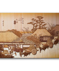 Ukiyoe Art Kit Kiharie The Running Well Teahouse At Otsu By Hiroshige Made In Japan, wooden collage depicting teahouse scene