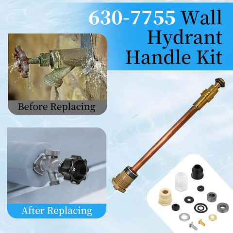630-7755 Wall Hydrant Repair Kit Compatible With 300 400 500 Series Wall Outdoor Hydrant Faucets; kit components shown
