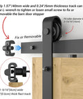 Two Pack Adjustable Barn Door Stopper For 40mm Flat Track Sliding Barn Door Hardware Replacement Heavy Duty Durable Rail Stopper installed on wooden sliding door