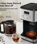 14-Cup Programmable Drip Coffee Maker With Normal And Strong Brew For Home Or Office, Glass Carafe, 2-Hour Keep Warm