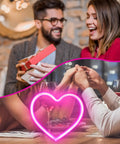 Pink Heart Neon Sign With Battery Or USB Power For A Romantic Mood And Cozy Vibes LED Heart Lights Great For Valentines Day Decor