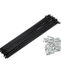 38 Pack 13G Bicycle Spokes 205mm Black Carbon Steel Wheel Spokes For Replacement And Wheel Truing Built Heavy Duty 