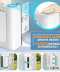 Heavy Duty Door Reinforcement Lock For Front Doors Kid Safe Home Security Childproof Latch showing installation and operation