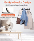 Two Pack Wall Mounted Coat Rack And Set Of Built Tough Heavy Duty Hooks For Entryway Black Space Aluminum Hanger Rack Hat Key Holder Purse Rack Towel Rail Anti Scratch Easy Install Holds Up To 11 Lbs Per Hook 44 Lbs Total shown installed with coats and hats