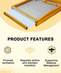 Screened Beehive Bottom Board For 10 Frame Langstroth Hives With Beeswax Coated Solid Wood Base Easy Ventilation And Moisture Control