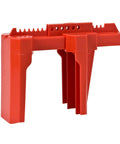 Prinzing Ball Valve Lockout Red For 2 To 8 Inch Pipe Size Large Lockout Tagout Device with slots for padlocks