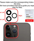 Back Camera Lens Glass Replacement Kit For iPhone 14 Pro Max 6.7 Inch with preinstalled adhesive and installation manual