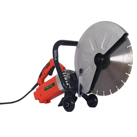 14 Inch Electric Circular Saw Runs Full Blast With A 3000W Motor Delivering 4200 RPM to slice through concrete and granite.
