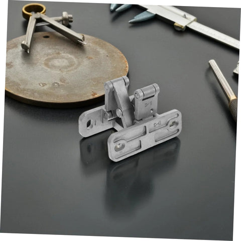 Heavy-duty stainless steel concealed hinge hardware set with two mounting plates for indoor/outdoor doors.