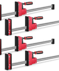 Four Piece 24 Inch Heavy Duty Parallel Clamps Set For Woodworking And Metalworking Carbon Steel Parallel Jaw Bar Clamps Built To Last 1000 Pound Load Capacity For DIY Projects, side view