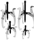 Beefy Built Tough Gear Puller Set 3 Jaw 4 Piece With 3 4 6 And 8 Inch Reversible Pullers For Auto Repair And Vehicle Maintenance
