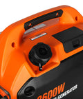 Close-up of Portable Inverter Generator For RVs, 3600 Surge Watts And 2900 Rated Watts, fuel cap and handle visible