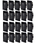 Heavy Duty Black GFCI Outlet 20 Amp With Snazzy Led Light And All Weather Shield Etl Approved Wall Socket Receptacles 20 pack set.