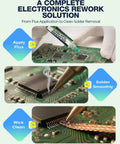 Image showing No Clean Rosin Flux Paste And Desoldering Wick Kit for precise PCB repairs and improved solder flow application