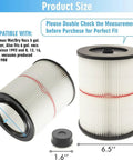 Heavy Duty Replacement Cartridge Vacuum Filter For 9 17816 17816 Compatible Shop Vac Fits 5 6 8 12 16 Gallon And Larger Wet Dry Vacs